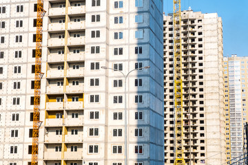 Construction of new modern residential complex in Kyiv, Ukraine