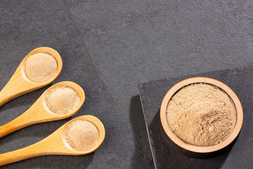 Amla powder - Phyllanthus emblica. Top view