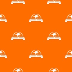 Fototapeta premium Jurassic period pattern vector orange for any web design best