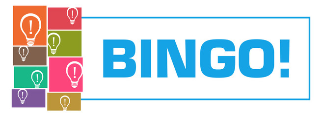 Bingo Colorful Bulbs Grid Left Box Horizontal 