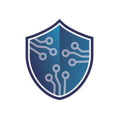 Shield Security technology logo vector