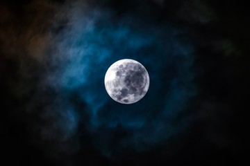 Obraz na płótnie Canvas Full moon night background