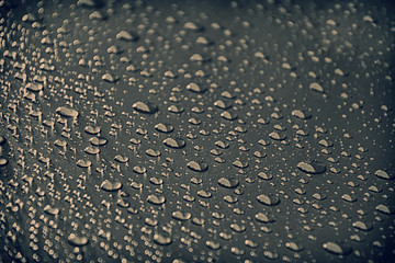 Close up water drops on metal surface can be used for web design
