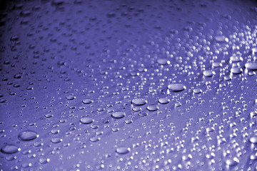 Close up water drops on metal surface can be used for web design
