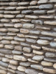 selective focus stone wall blurred of backgroud