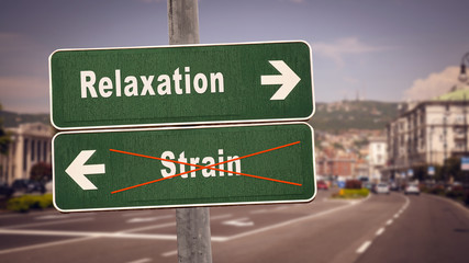 Street Sign to Relaxation versus Strain