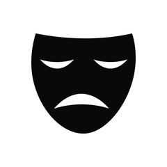 Theater mask icon vector illustration