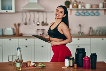 Healthy food concept. Sports nutrition