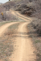 dirt road in the hills