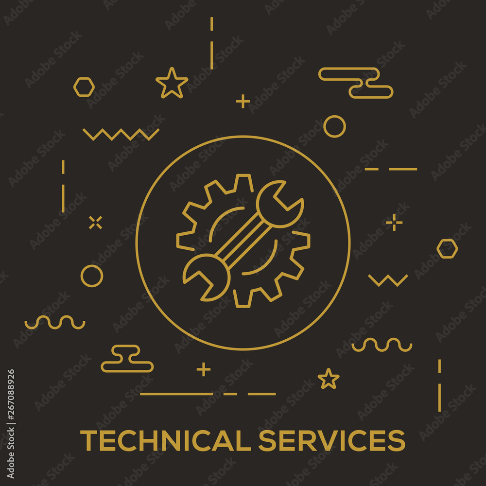 Wall mural technical services concept