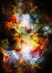 Obraz na płótnie Canvas color ornamental structure in cosmic space.