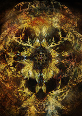 color ornamental structure, floral ornamental background. sepia tones.