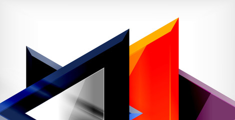 Dynamic triangle composition abstract background