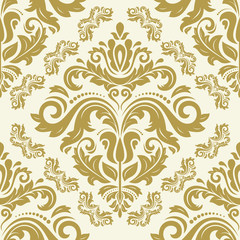 Fototapeta premium Orient vector classic pattern. Seamless abstract background with vintage golden elements. Orient background. Ornament for wallpaper and packaging