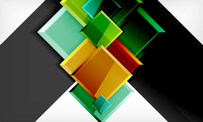 Color squares futuristic abstract background