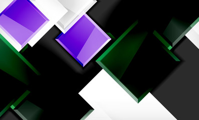 Bright colorful square shape blocks geometrical background