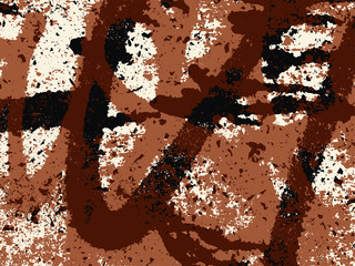 Abstract grunge vector background. Color handcrafted composition of irregular graphic elements.