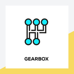 GEARBOX LINE ICON SET