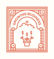 GROWING BUSINESS ICON CONCEPT