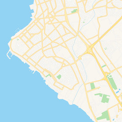 Fototapeta premium Kalamaria, Greece printable map
