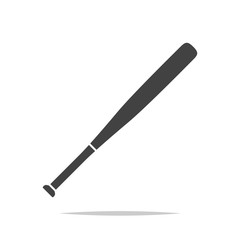 Baseball bat icon vector isolated