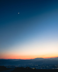 sunset above the city