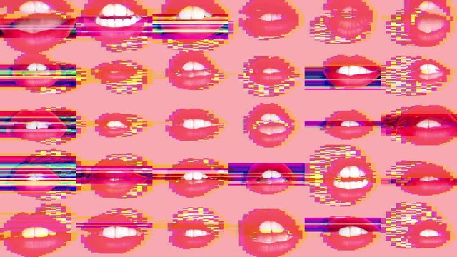 sexy full red lips lipstick mouth pout scream