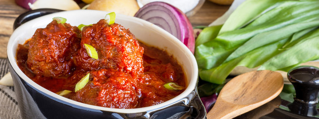 Meatballs with Sweet and Sour Tomato Sauce