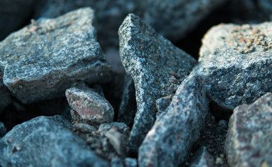 Rocks and stones in the spring time, depth of field, 