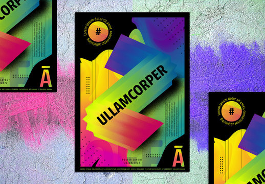 Modern Abstract Rainbow Poster Layout