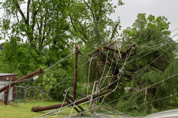 Tornado damage debris spring storm 