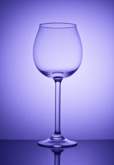 Empty wine glass. Violet