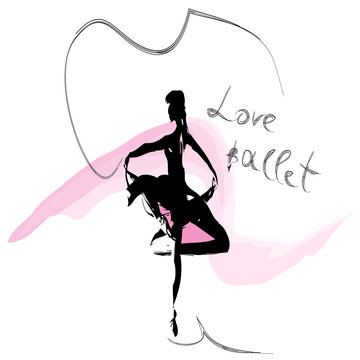 Female silhouette, ballerina