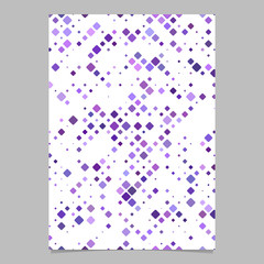 Purple square pattern flyer design - vector tile mosaic page background