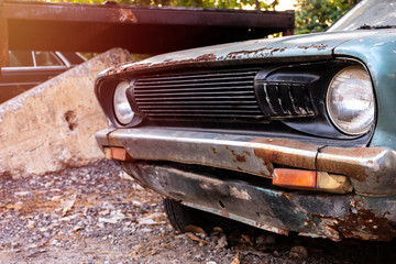 Fototapeta premium Close up retro car,vintage car