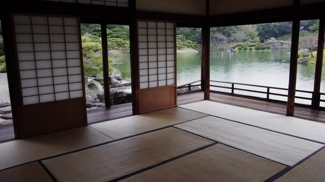 Traditional classic room architecture in Japan.