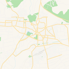 Fototapeta premium Drama, Greece printable map