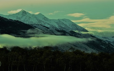 Sunset in the mountains