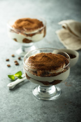 Homemade Italian tiramisu dessert