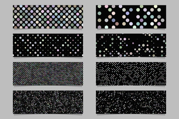 Modern abstract dot pattern banner background template set - vector design