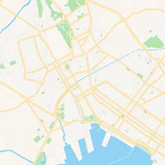 Fototapeta premium Nea Ionia, Greece printable map