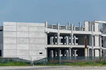 Prefabricated building under construction