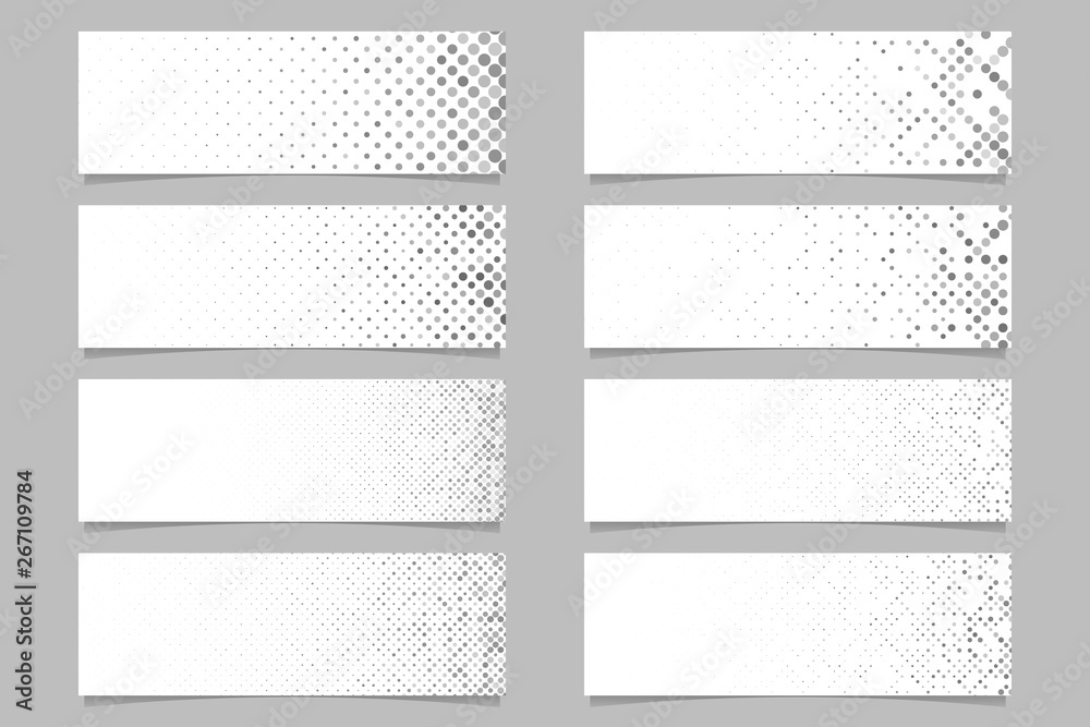 Wall mural abstract circle pattern banner background set - modern vector advertisement template designs
