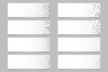 Abstract circle pattern banner background set - modern vector advertisement template designs