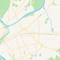 Fototapeta premium Gyor, Hungary printable map