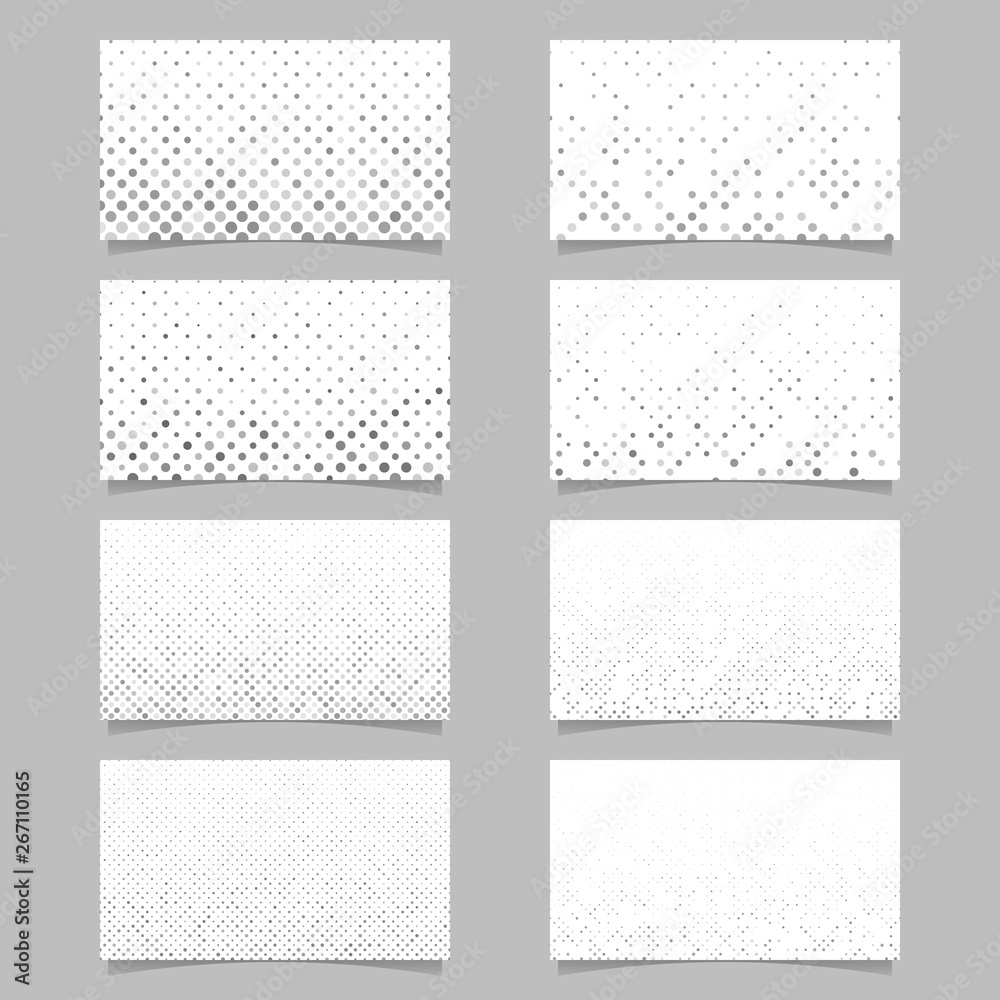 Wall mural geometrical card background set - vector template designs with dot pattern