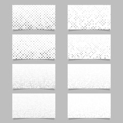 Geometrical card background set - vector template designs with dot pattern