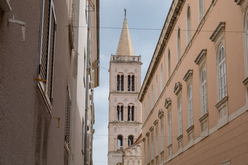 Fototapeta na wymiar Church of St. Donatus in Zadar. Historic center of the Croatian town of Zadar at the Mediterranean Sea, Europe.