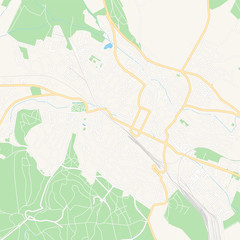 Fototapeta premium Sopron, Hungary printable map