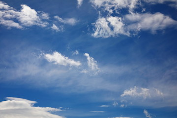 Fototapeta na wymiar Blue sky with white cloud closeup background and texture